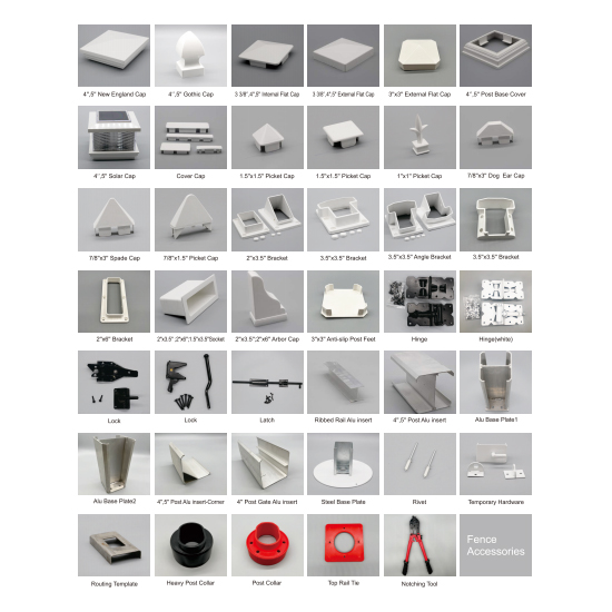 Aksesori panel pagar PVC