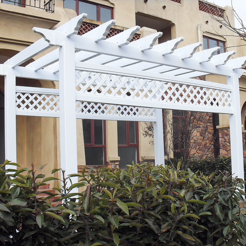 PVC pergola dengan kekisi